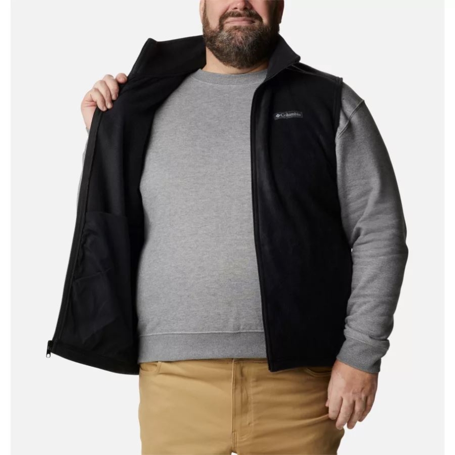 Men's Steens Mountain Fleece Vest Big Black Columbia
