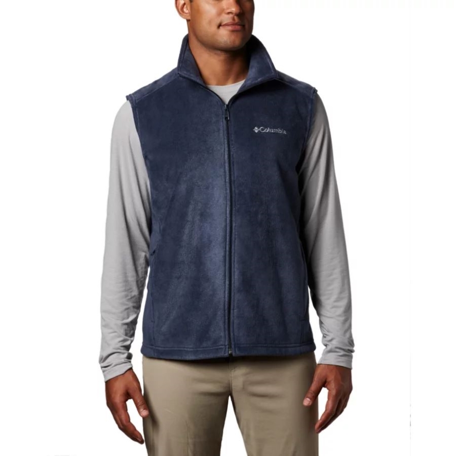 Men's Steens Mountain Fleece Vest Tall Columbia Collegiate Navy