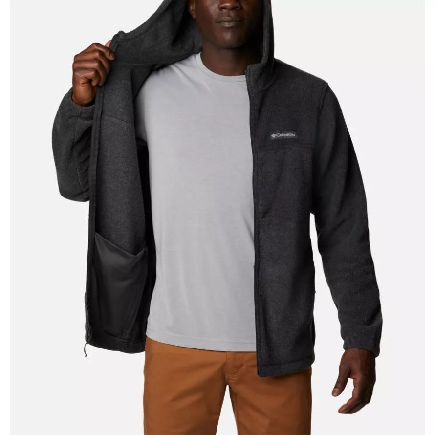 Men's Steens Mountain Full Zip Fleece Hoodie Charcoal Heather Columbia