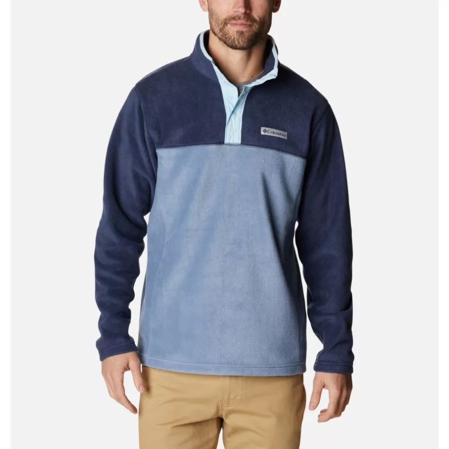 Men's Steens Mountain Half Snap Fleece Columbia Bluestone/Collegiate Navy/Sky Blue