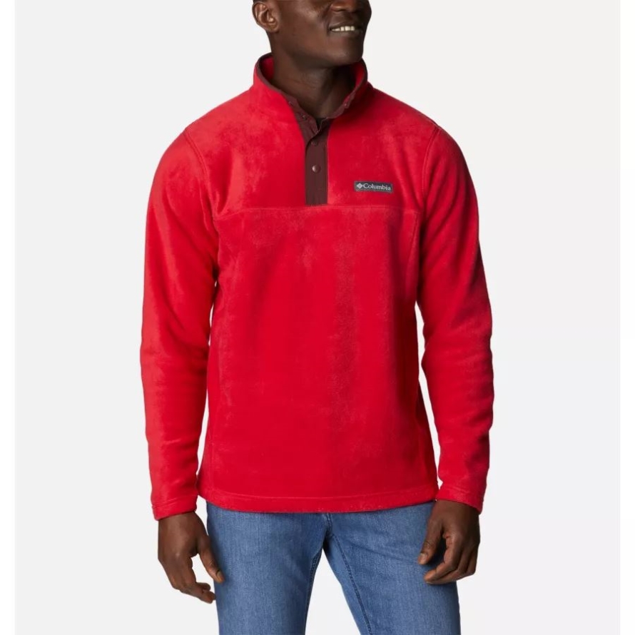 Men's Steens Mountain Half Snap Fleece Mountain Red/Elderberry Columbia