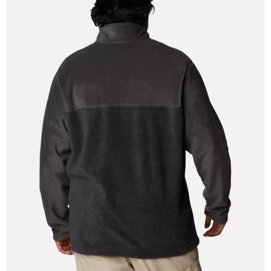 Men's Steens Mountain Half Snap Fleece Pullover Big Charcoal Heather/Shark Columbia