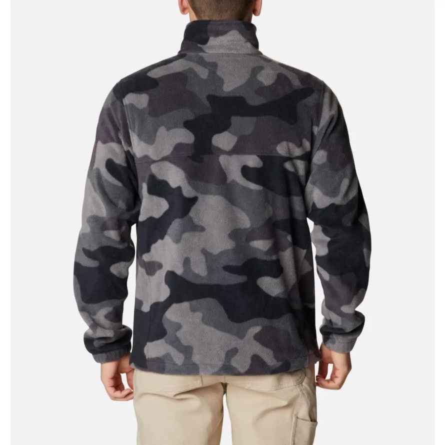 Men's Steens Mountain Printed Fleece Jacket Columbia Black Mod Camo