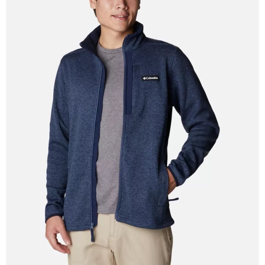 Men's Sweater Weather Fleece Full Zip Columbia Dark Mountain Heather