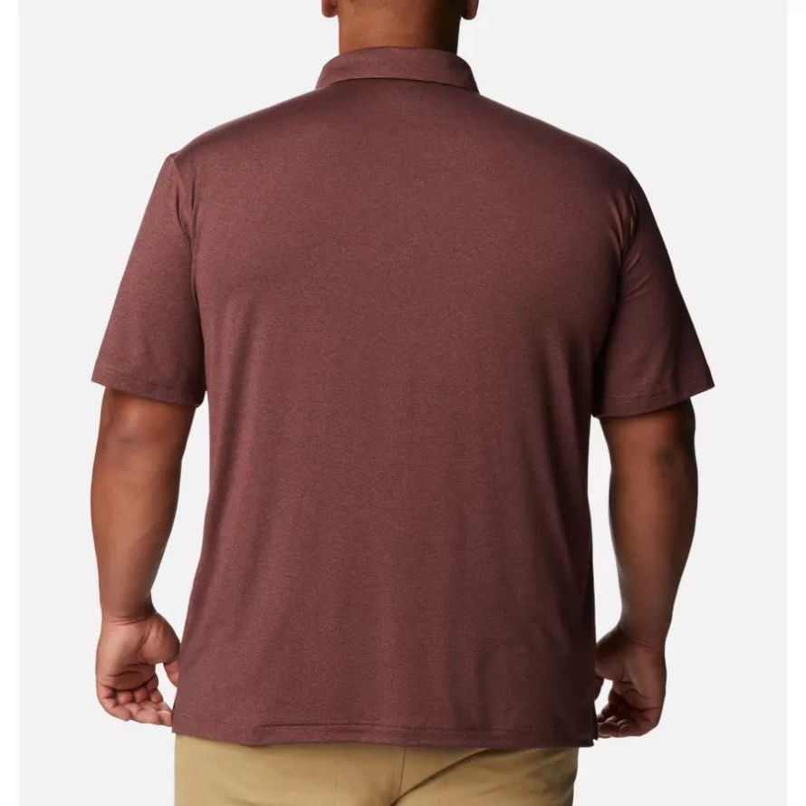 Men's Tech Trail Polo Big Columbia Light Raisin Heather
