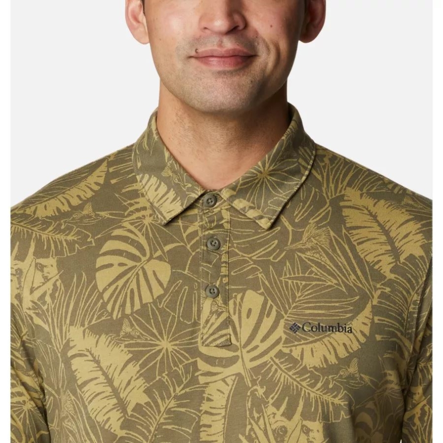 Men's Thistletown Hills Polo Tall Stone Green King Palms Columbia