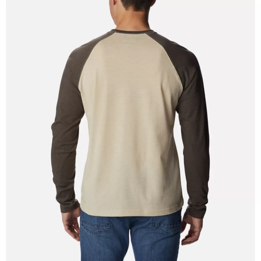 Men's Thistletown Hills Raglan Shirt Columbia Ancient Fossil Heather/Cordovan