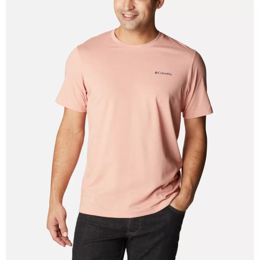 Men's Thistletown Hills Short Sleeve Shirt Big Columbia Dark Coral Heather
