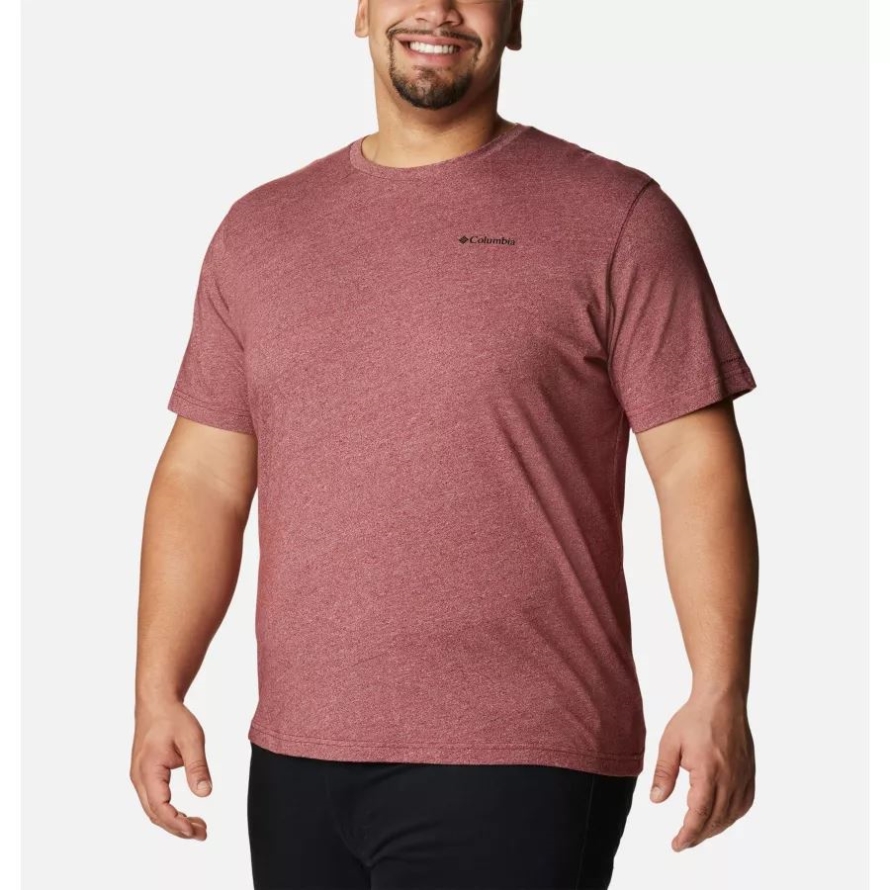 Men's Thistletown Hills Short Sleeve Shirt Big Columbia Red Jasper Heather