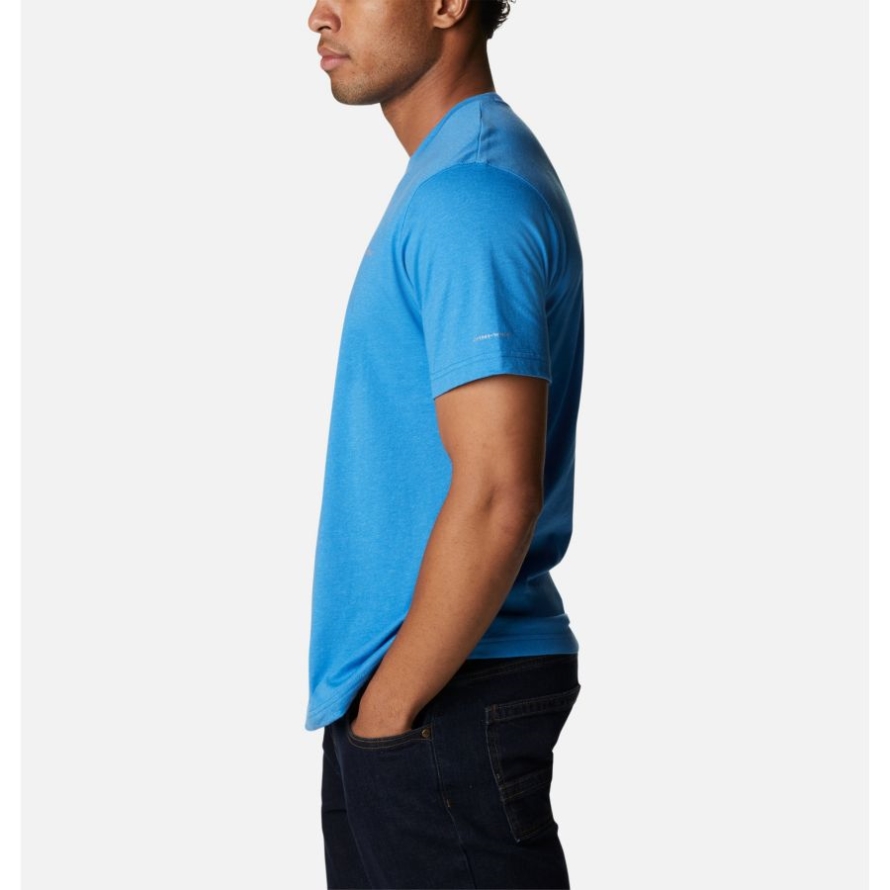 Men's Thistletown Hills Short Sleeve Shirt Bright Indigo Heather Columbia