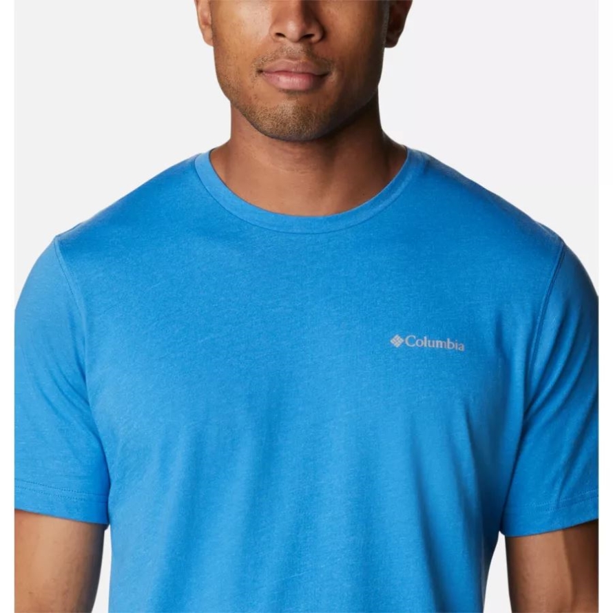Men's Thistletown Hills Short Sleeve Shirt Bright Indigo Heather Columbia
