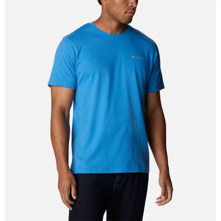 Men's Thistletown Hills Short Sleeve Shirt Bright Indigo Heather Columbia