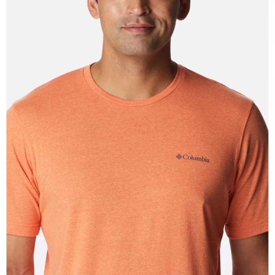 Men's Thistletown Hills Short Sleeve Shirt Desert Orange Double Dye Columbia