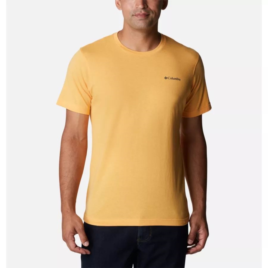 Men's Thistletown Hills Short Sleeve Shirt Tall Columbia Mango Heather