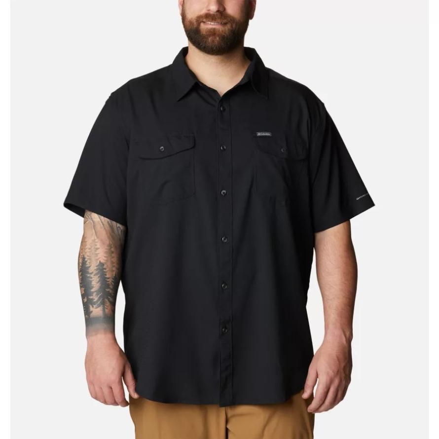 Men's Utilizer II Solid Short Sleeve Shirt Big Black Columbia