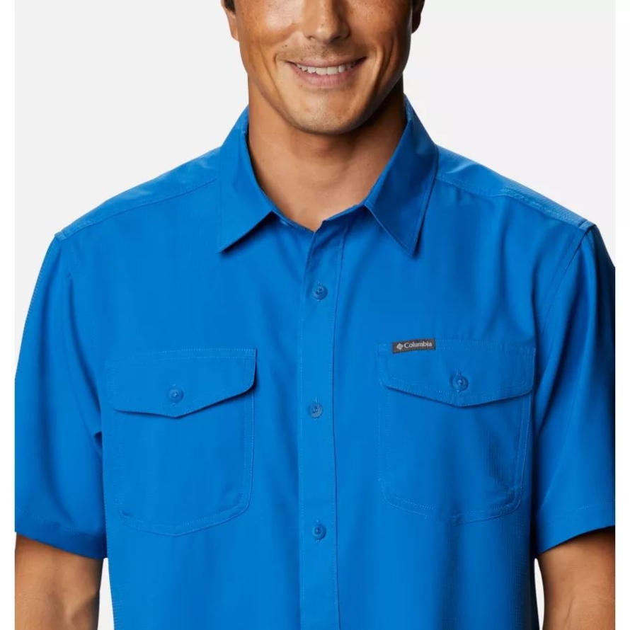 Men's Utilizer II Solid Short Sleeve Shirt Columbia Bright Indigo