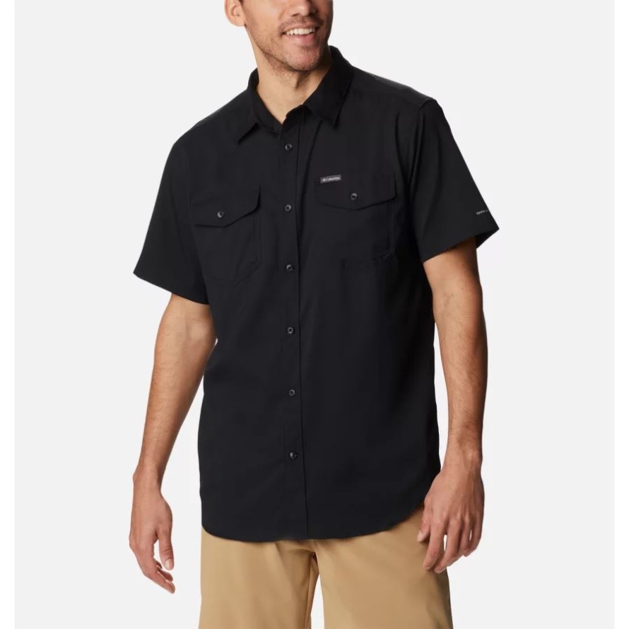 Men's Utilizer II Solid Short Sleeve Shirt Tall Columbia Black