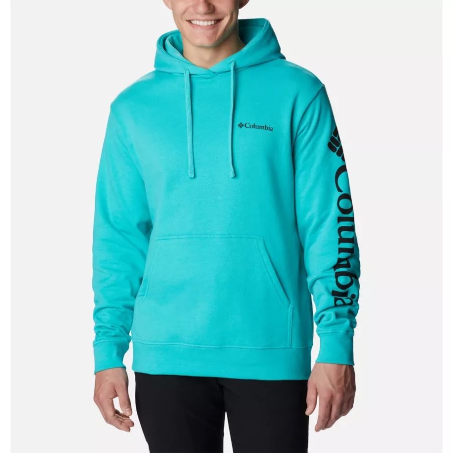 Men's Viewmont II Sleeve Graphic Hoodie Bright Aqua Columbia
