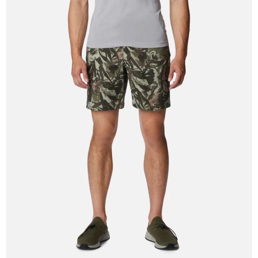 Men's Wallowa Belted Shorts Columbia Stone Green Floriculture
