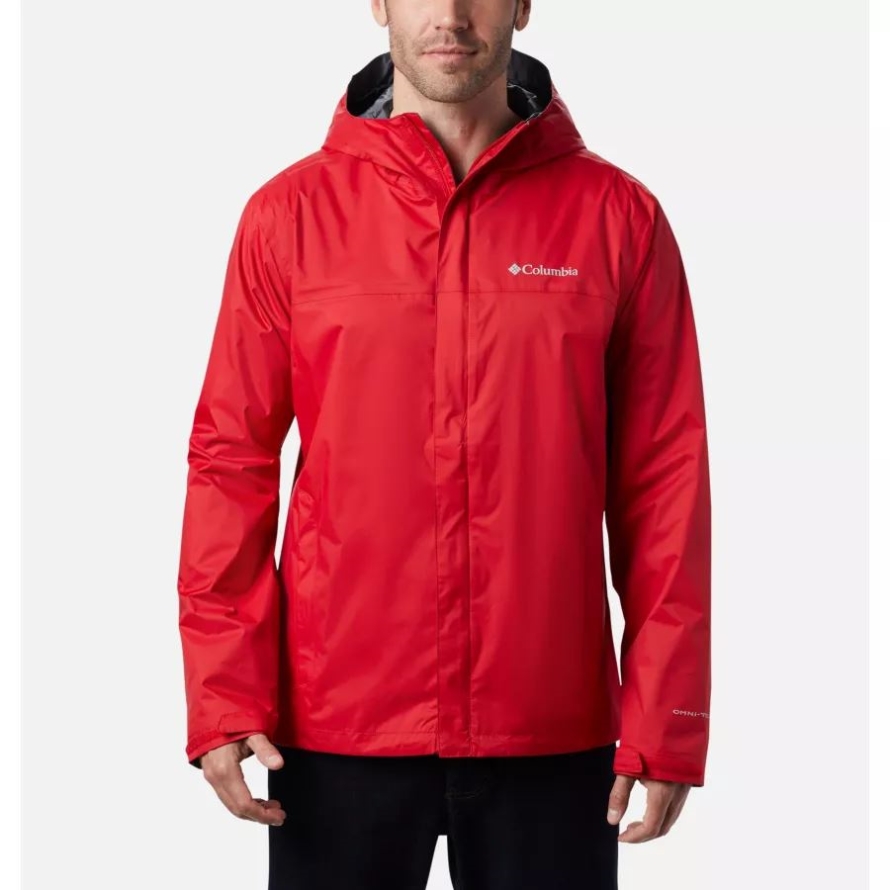 Men's Watertight II Rain Jacket Tall Mountain Red Columbia