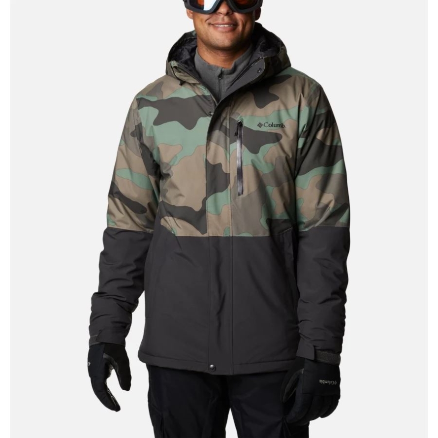 Men's Winter District Ski Jacket Columbia Shark/Cypress Mod Camo Print