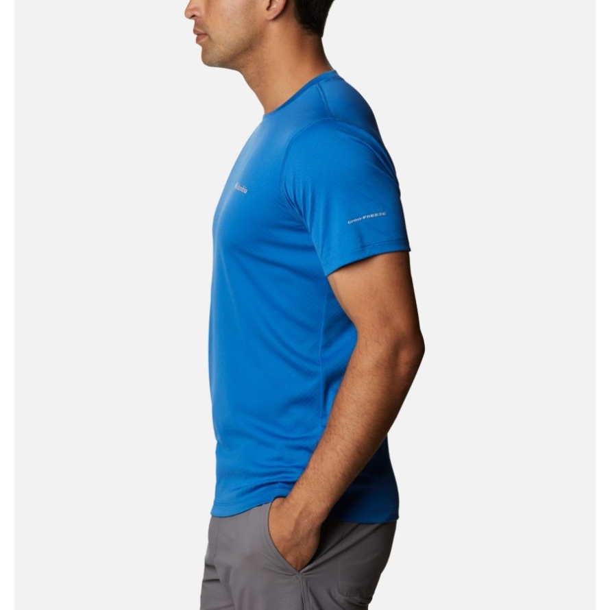 Men's Zero Rules Short Sleeve Shirt Active Fit Bright Indigo Columbia