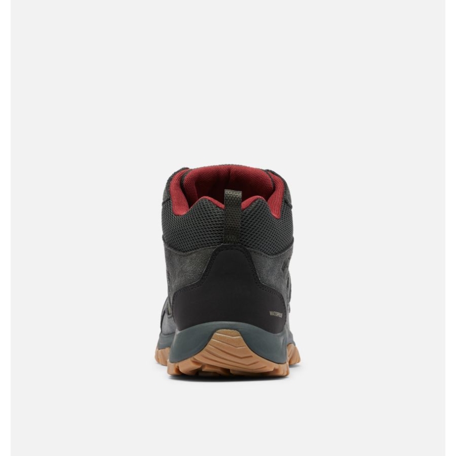 Mens Redmond III Mid Waterproof Shoe Columbia Nori/Red Jasper