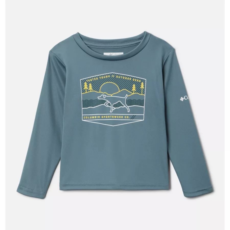Metal/Hound Scape Boys' Toddler Grizzly Peak Long Sleeve Graphic T-Shirt Columbia