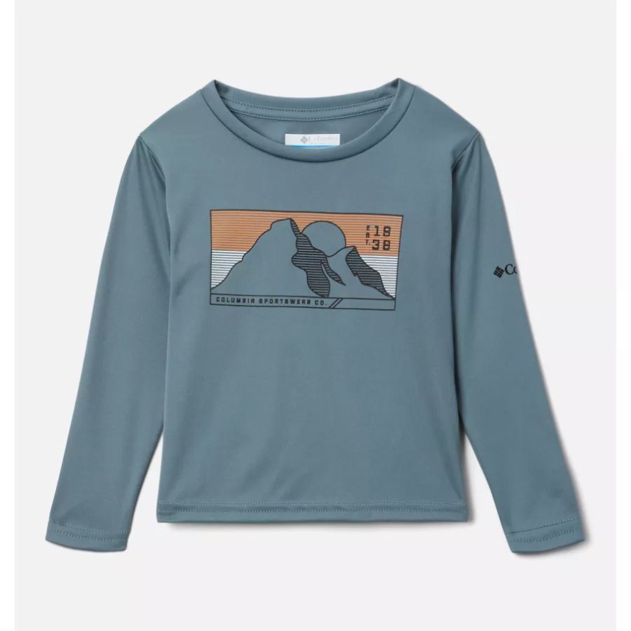 Metal/Line Scape Columbia Boys' Toddler Grizzly Peak Long Sleeve Graphic T-Shirt