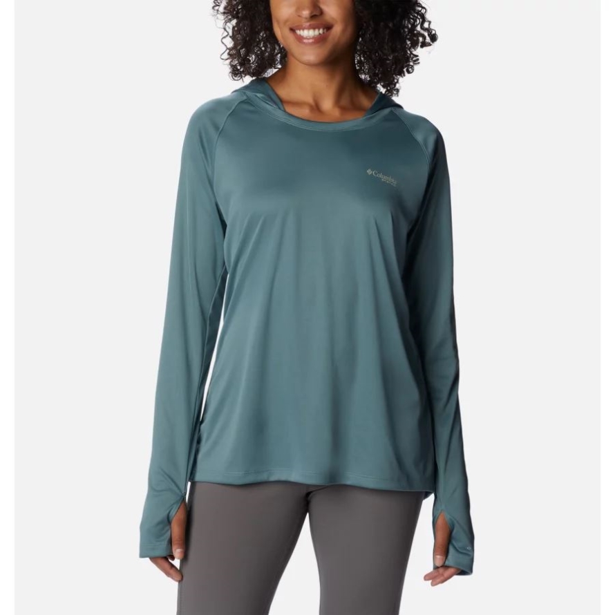 Metal/Safari Logo Women's PFG Tidal Tee Hoodie Columbia