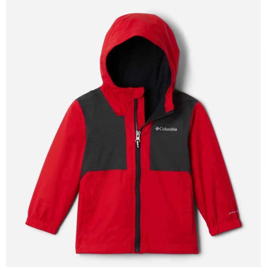 Mountain Red/Black Slub Boys' Toddler Rainy Trails Fleece Lined Jacket Columbia