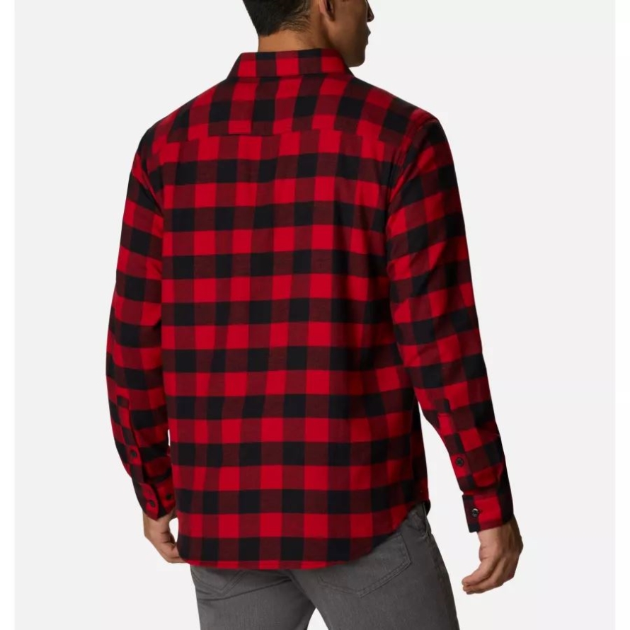 Mountain Red Buffalo Check Men's Cornell Woods Flannel Long Sleeve Shirt Columbia