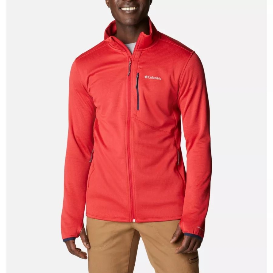 Mountain Red Heather Columbia Men's Park View Full Zip Fleece Jacket