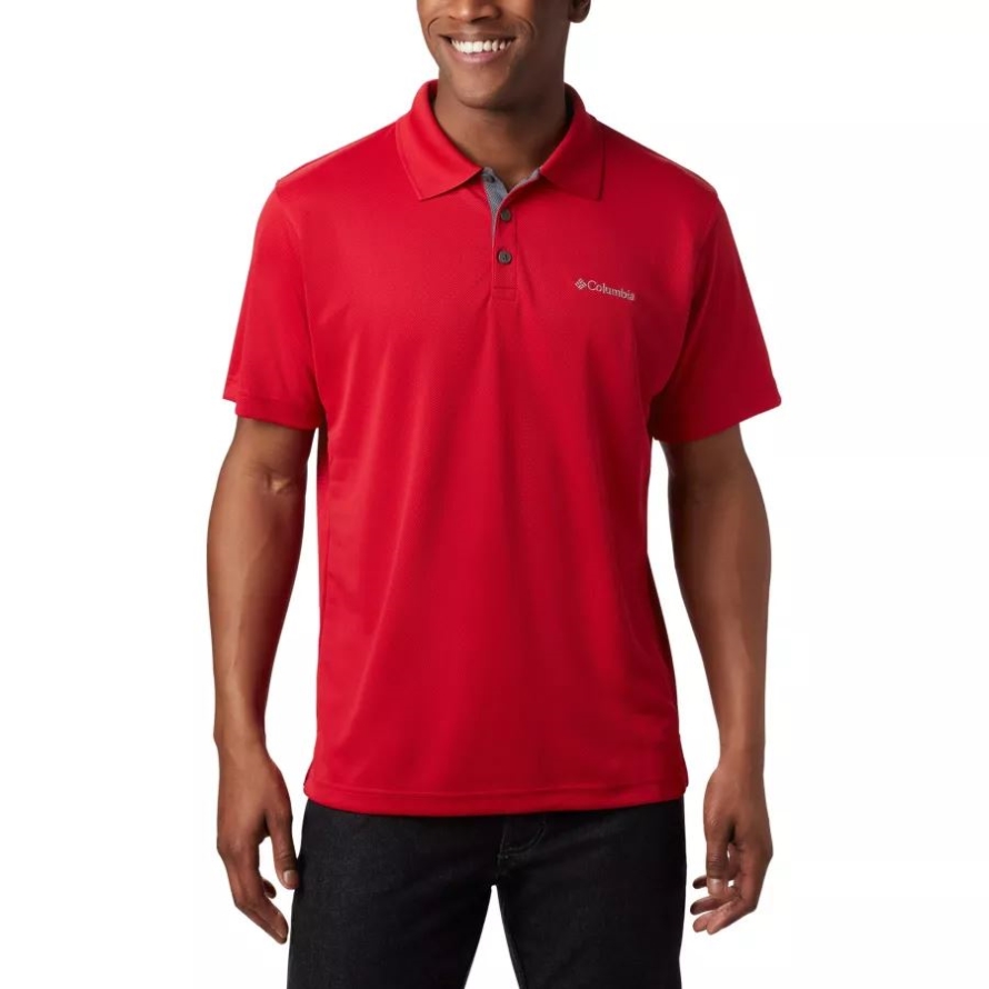 Mountain Red Men's Utilizer Polo Shirt Tall Columbia