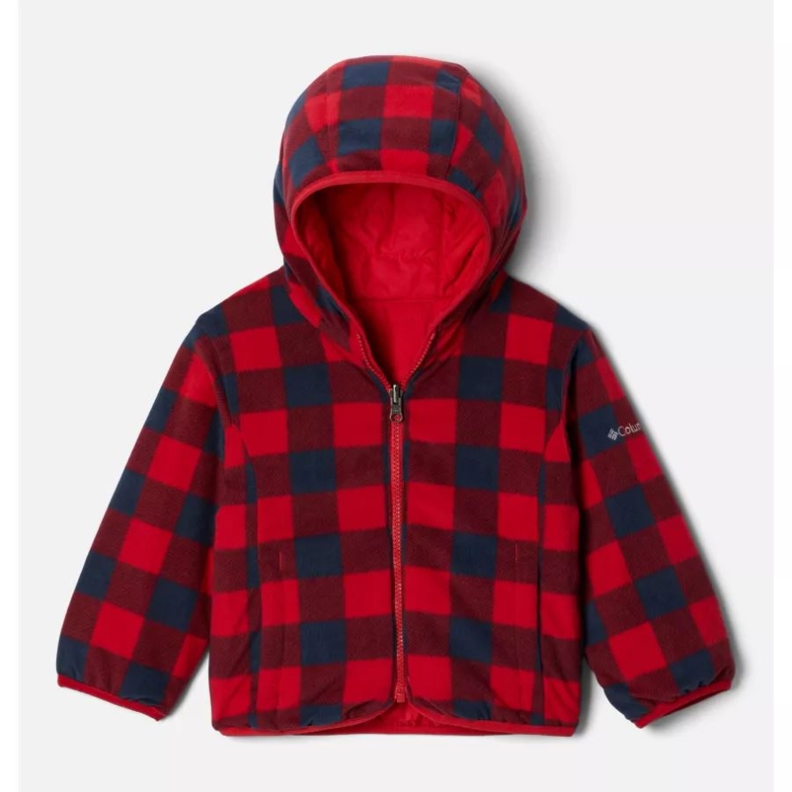 Mountain Red/Mountain Red Check Toddler Double Trouble Reversible Jacket Columbia