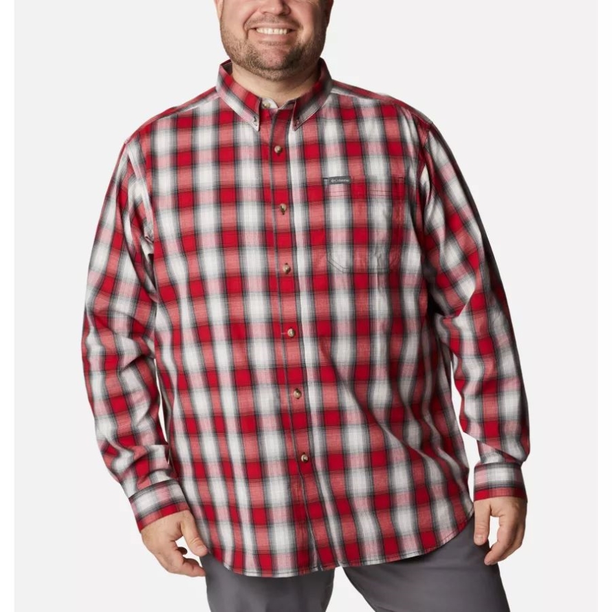Mountain Red Soft Ombre Columbia Men's Rapid Rivers II Long Sleeve Shirt Big
