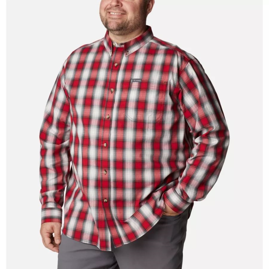 Mountain Red Soft Ombre Columbia Men's Rapid Rivers II Long Sleeve Shirt Big