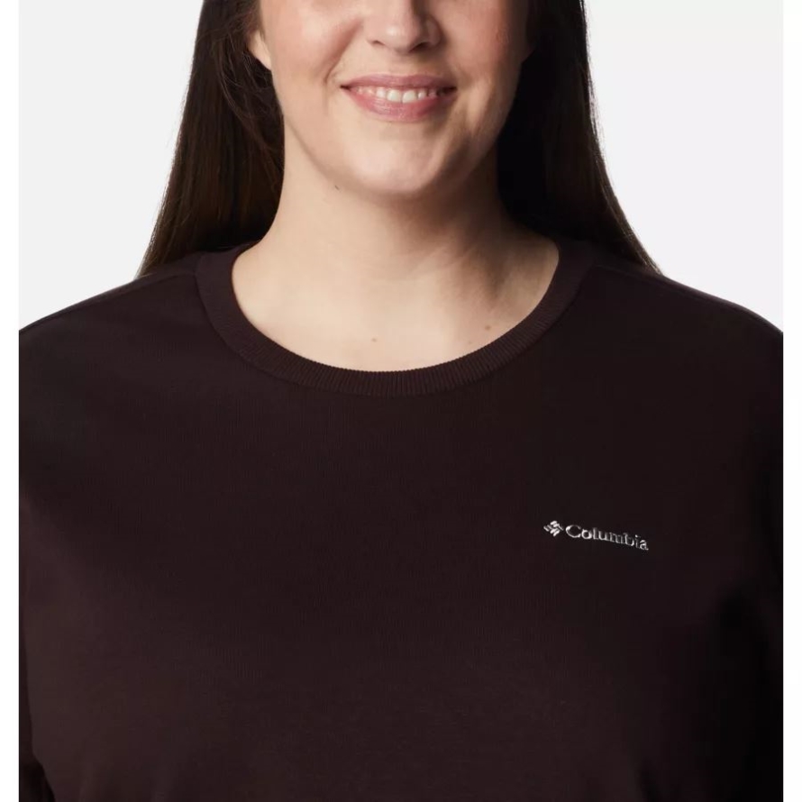 New Cinder Columbia Women's Columbia Lodge Crew IV Sweatshirt Plus Size