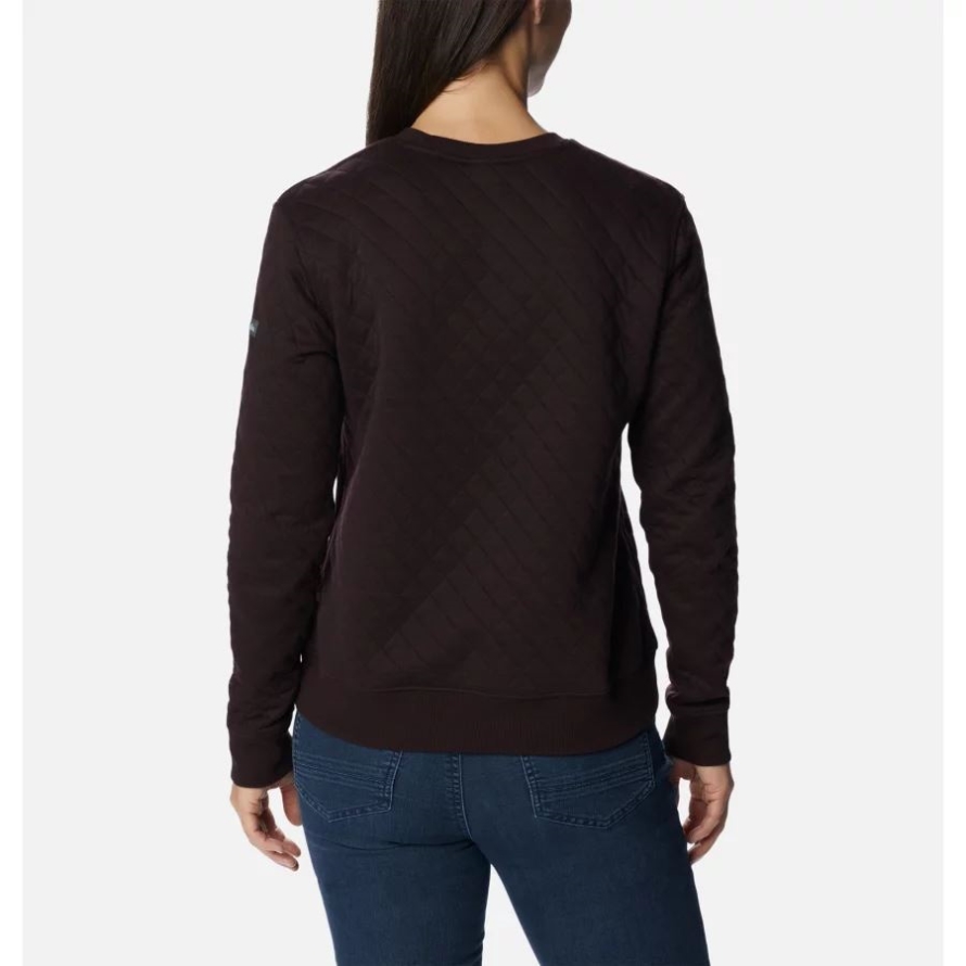 New Cinder Columbia Women's Columbia Lodge Quilted Crew Sweatshirt
