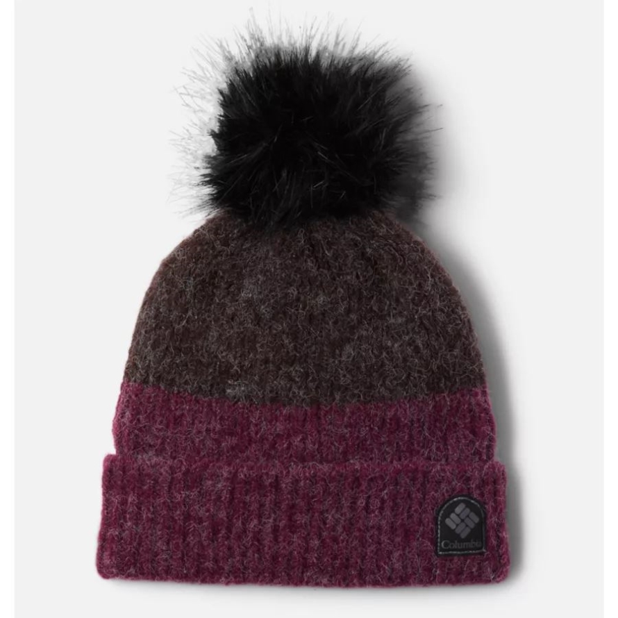 New Cinder/Marionberry Winter Blur Pom Pom Beanie Columbia
