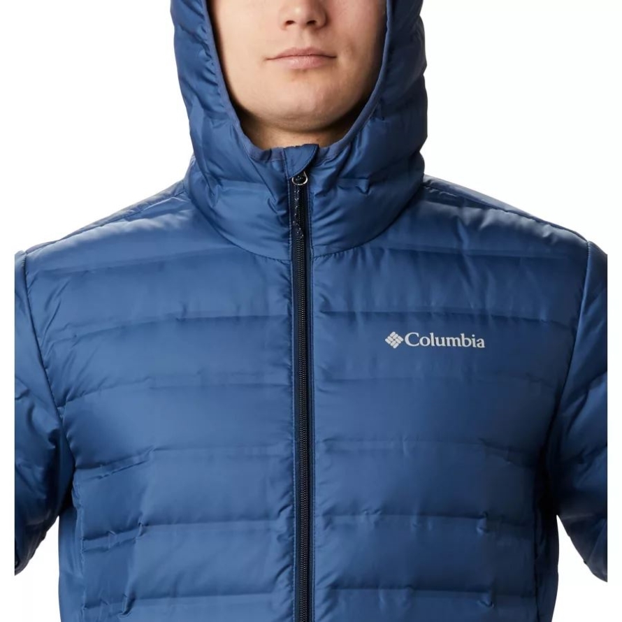 Night Tide/Collegiate Navy Men's Lake 22 Down Hooded Jacket Columbia