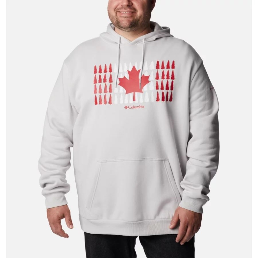 Nimbus Grey/Canada Timberline Flag Grap Men's CSC Country Logo Hoodie Big Columbia