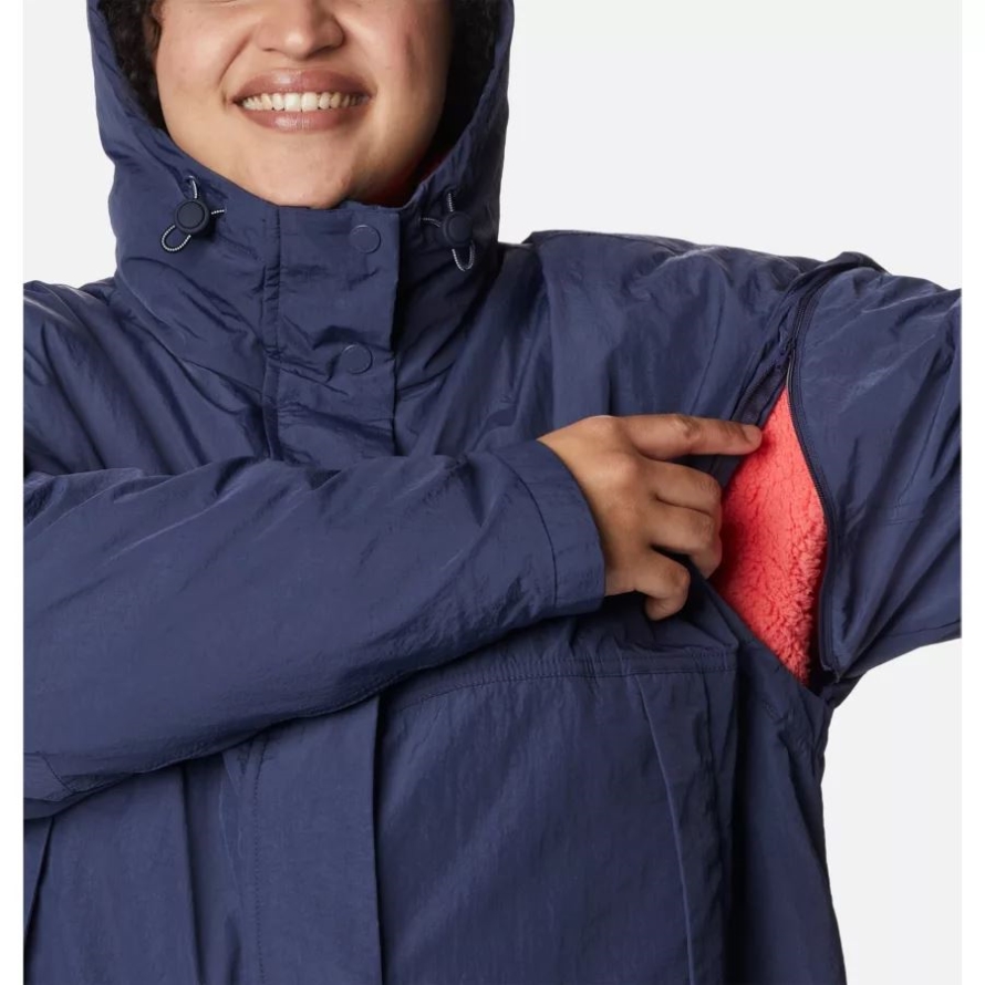 Nocturnal Columbia Women's Laurelwoods Interchange Jacket Plus Size