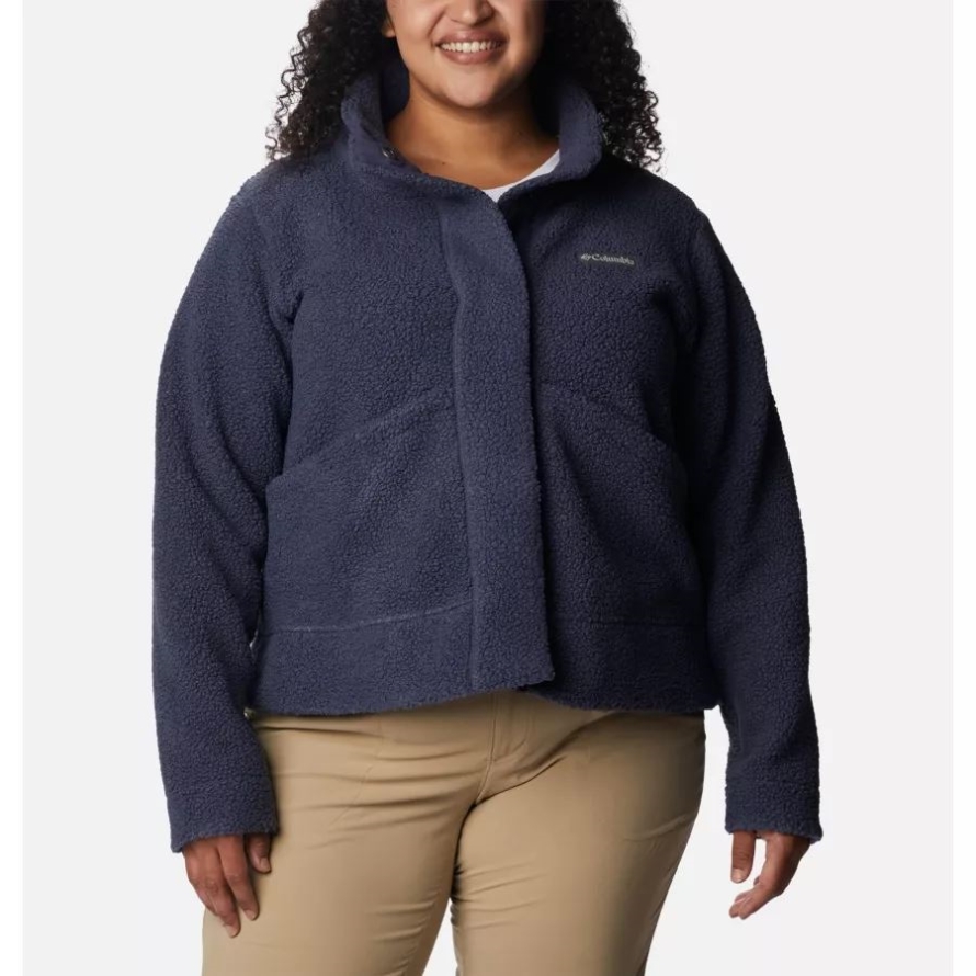 Nocturnal Columbia Women's Panorama Snap Fleece Jacket Plus Size