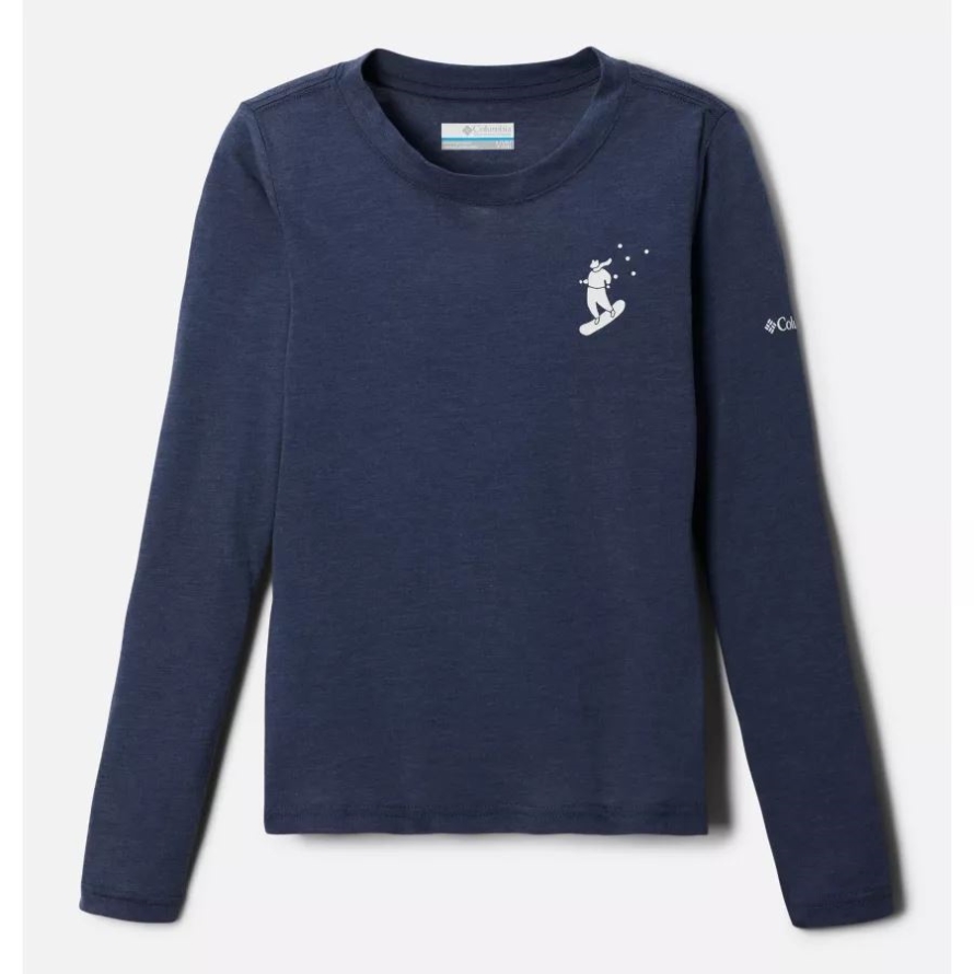 Nocturnal/Gem Skier Girls' Hazeldel Hill Long Sleeve Graphic T-Shirt Columbia