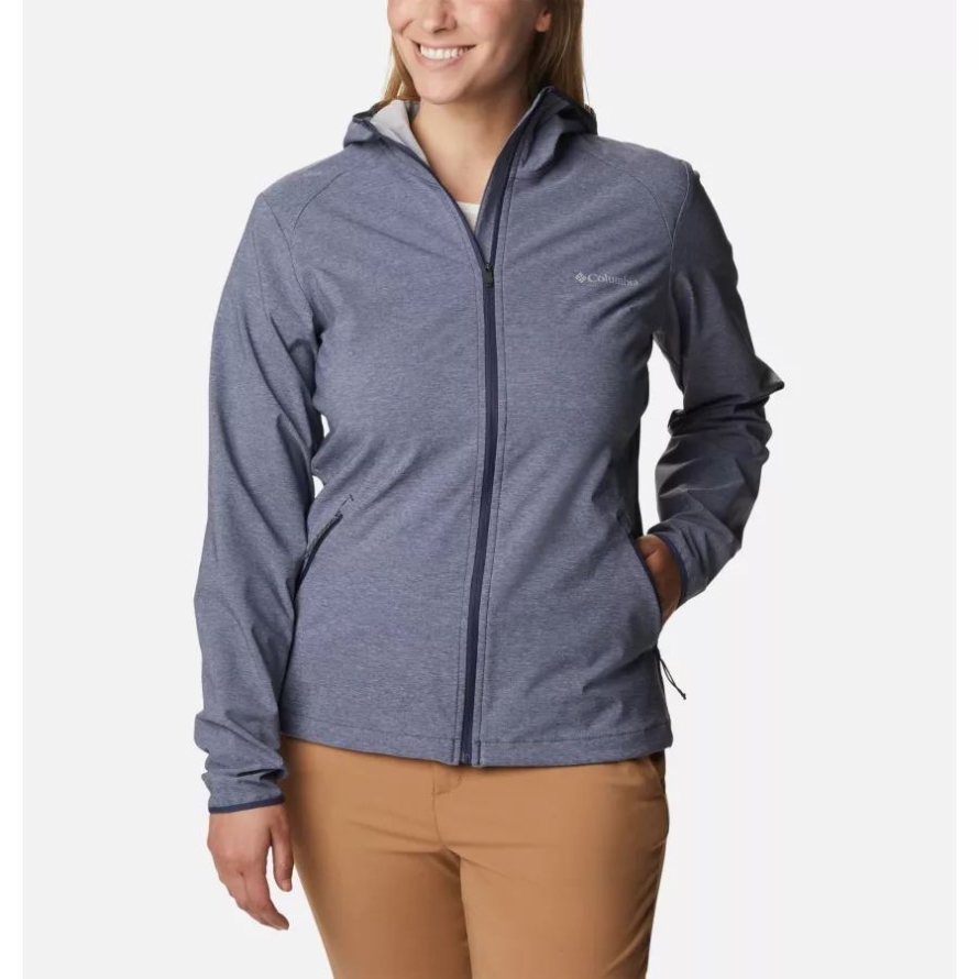 Nocturnal Heather Columbia Brand Women's Heather Canyon Softshell Jacket