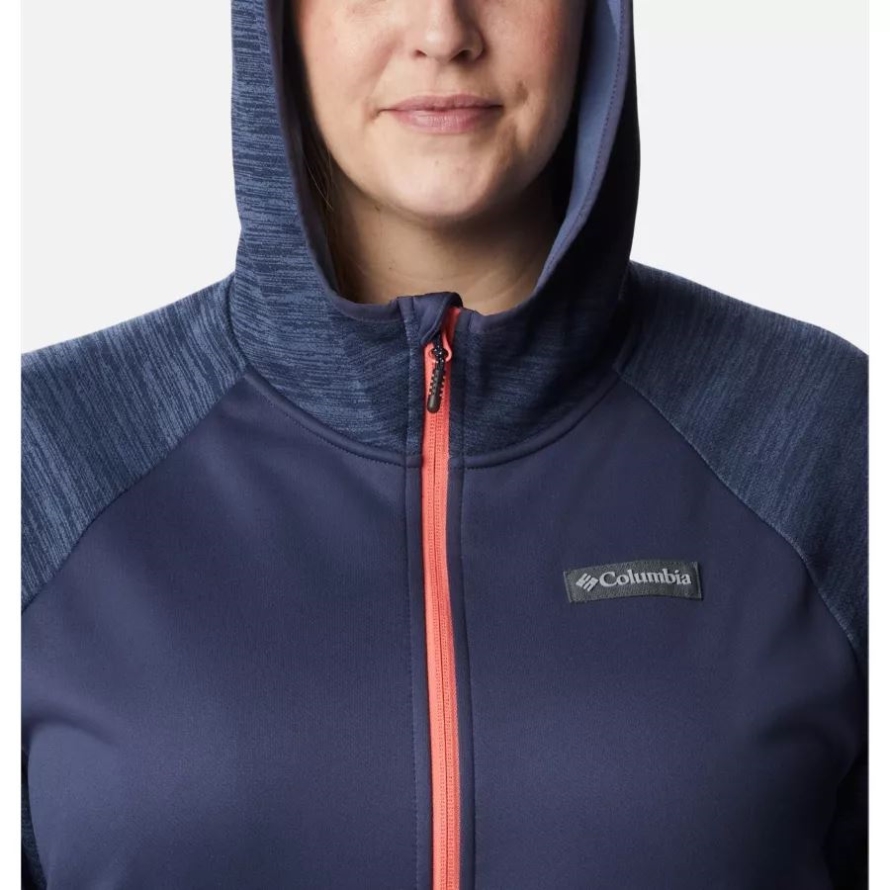 Nocturnal/Nocturnal Heather Women's Windgates Full Zip Fleece Jacket Plus Size Columbia