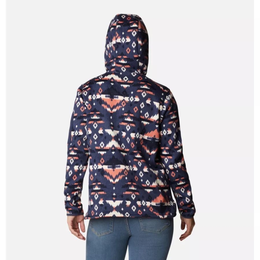 Nocturnal Rocky Mt Print Women's Sweater Weather Fleece Hooded Pullover Columbia