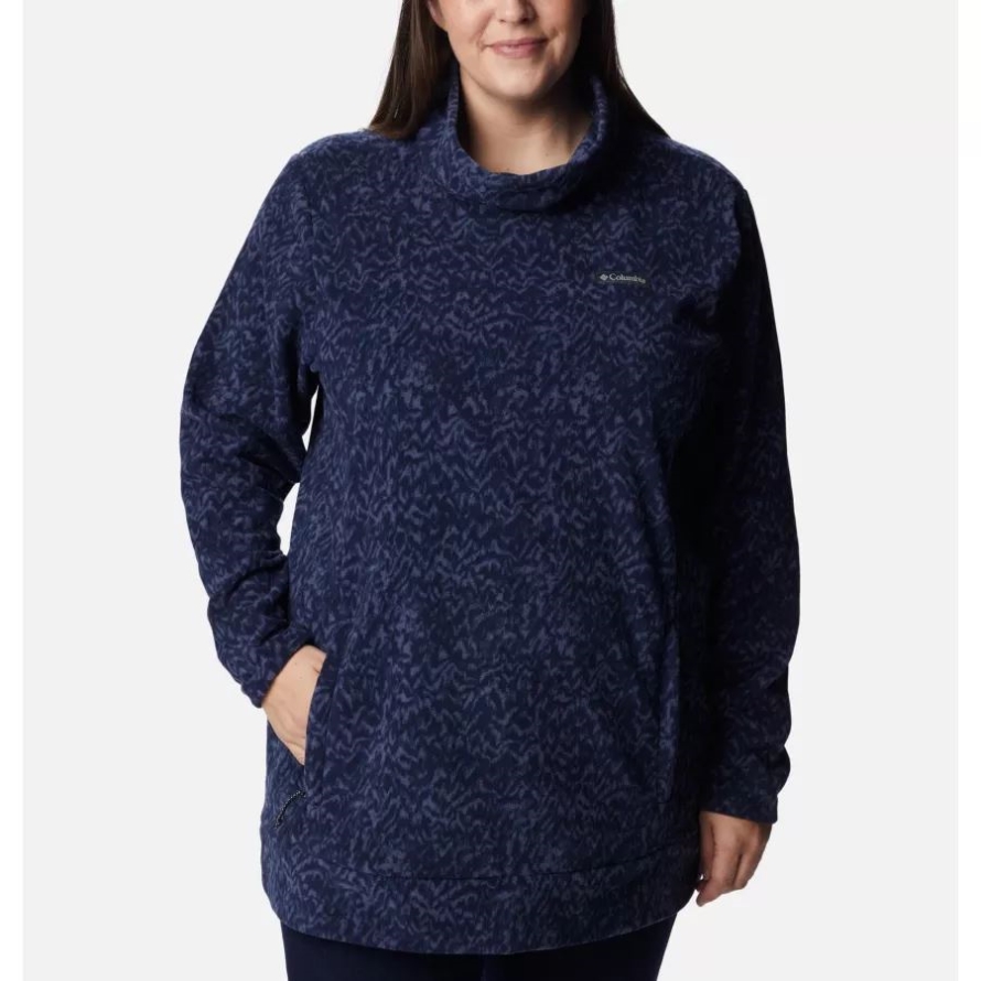 Nocturnal Terrain Print Women's Ali Peak Fleece Tunic Plus Size Columbia