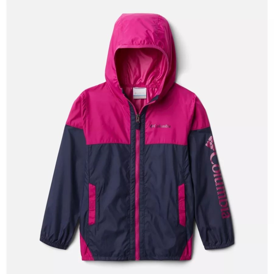 Nocturnal/Wild Fuchsia Columbia Kids' Flash Challenger Windbreaker Jacket